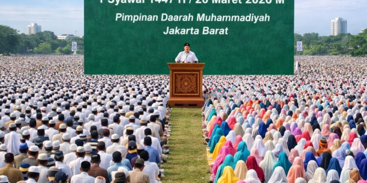 Jadwal Shalat Idul Fitri 1447 H / 2026 M Muhammadiyah Jakarta Barat